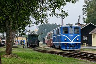 Südböhmischer Schmalspurdiesel  Seit 1998 betreiben tschechische Eisenbahnfreunde in den Sommermonaten einen touristischen Zugbetrieb auf der 760mm-spurigen Strecke Jindřichův Hradec–Obrataň, die mittlerweile zum Streckennetz der Jindřichohradecké místní dráhy (JHMD) gehört. Hier laufen auch mehrere der markanten T 47-Dieselloks, von denen die T 47.015 hier mit einem Beiwagen im Bahnhof Kamenice nad Lipou (dt. Kamenitz an der Linde) für Fahrgäste bereitsteht (27. September 2006). : Kamenice nad Lipou, a Aufnahmeort, a Tschechien